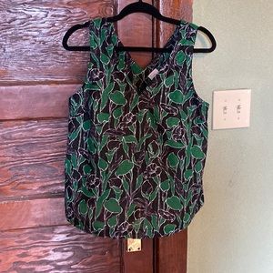 Sheer, floral tank top